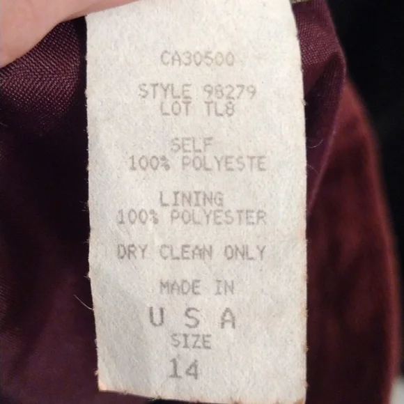 Johanne Claire  Creations  Reddish Brown Lined Button Down Front  Maxi S… - Picture 7 of 7